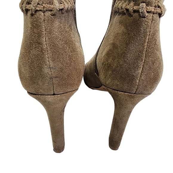 VINCE CAMUTO Sashane Peep-Toe Booties Size 7.5 Suede - Picture 7 of 13